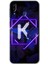 Samsung Galaxy M10S Kılıf Hd Desen Baskılı Arka Kapak - Dark Neon Yaprak K Harfi 1