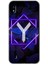 Samsung Galaxy A10 Kılıf Hd Desen Baskılı Arka Kapak - Dark Neon Yaprak Y Harfi 1