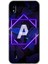 Samsung Galaxy A10 Kılıf Hd Desen Baskılı Arka Kapak - Dark Neon Yaprak A Harfi 1