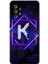 Samsung Galaxy A53 Kılıf Hd Desen Baskılı Arka Kapak - Dark Neon Yaprak K Harfi 1