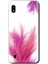 Samsung Galaxy A10 Kılıf Hd Desen Baskılı Arka Kapak - Pembe Tüy 1