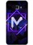 Samsung Galaxy C9 Pro Kılıf Hd Desen Baskılı Arka Kapak - Dark Neon Yaprak M Harfi 1