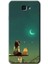 Samsung Galaxy J7 Prime Kılıf Hd Desen Baskılı Arka Kapak - Kedili Kız 1