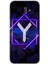 Samsung Galaxy J8 Kılıf Hd Desen Baskılı Arka Kapak - Dark Neon Yaprak Y Harfi 1