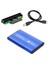 2.5'' Inç Sata 2.0 HDD Harddisk Kutu Aliminyum Gövde - Harici HDD Hard Disk Kutusu Mavi 2