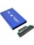 2.5'' Inç Sata 2.0 HDD Harddisk Kutu Aliminyum Gövde - Harici HDD Hard Disk Kutusu Mavi 3