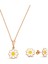 925 Ayar Gümüş İkili Rose Papatya Set - S017702 3