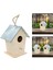 Ahşap Asılı Ev Mini Kuş Yuvası Kuş Kafesi Dinlenme Yeri Orman Evi (Yurt Dışından) 5