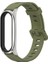 Xiaomi Mı Band Için 6/5/4/3 Silikon Kayış, Stil: Plus Case Ordu Yeşil+Gümüz (Yurt Dışından) 1