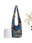 Hippi Crossbody Çantalar Hobo Çantalar Fermuarlı Cep Etnik Tarzı Çanta Koyu Mavi 3