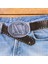 Western Cowboy Kemer Toka Metal Erkek Kadınlar Vintage Style Flaged Backle Gümüş Gri 5