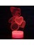 3D Illusion Akrilik LED Gece Işığı Ayı USB Dokunmatik Çocuk Yatak Odası Kreş Lambası (Yurt Dışından) 4
