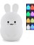 Tavşan LED Gece Işık Dokunmatik Sensör Karikatür Silikon Bunny Masa Lambası Yatak Odası Başucu Lambası Çocuk Çocuklar Için Bebek Hediye | LED Gece Işıkları (Yurt Dışından) 2