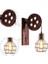 Loft Retro Endüstriyel Stil Kaldırma Duvar Lambası Restoran Yatak Odası Başucu Merdiven Koridor Kasnak Mağazası Duvar Lambası (Bronz) (Yurt Dışından) 1
