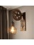 Loft Retro Endüstriyel Stil Kaldırma Duvar Lambası Restoran Yatak Odası Başucu Merdiven Koridor Kasnak Mağazası Duvar Lambası (Bronz) (Yurt Dışından) 2