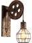 Retro Vintage Duvar Işık Endüstriyel Duvar Lambası Gölge Fikstürü Demir Çatı Kafe Bar Ayarlanabilir Aplik Işıkları Wandlamp Dekorasyon LED (Siyah) (Yurt Dışından) 3
