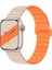 Apple Watch 7 41MM / 6 & Se & 5 & 4 40MM / 3 & 2 ve 1 38MM (Beyaz Turuncu) 1