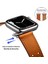 Apple Watch 7 41MM / 6 & Se & 5 & 4 40MM / 3 & 2 ve 1 38MM (Kahverengi Gümüş Toka) Için Kayış 3