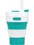 350ML Katlanır Taşınabilir Silikon Kabı (Beyaz Yeşil)(Yurt Dışından) 1