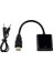 HDMI To VGA Kablo Monitör Tv Çevirici Dönüştürücü Kablo + Ses Kablo Destekli 2