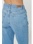 Diana Açık Mavi Yüksek Bel Paçası Yırtmaçlı Yıpratmalı Düğmeli Dad Straight Fit Jean Pantolon C 4517-060 5