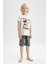 Erkek Çocuk Disney Mickey & Minnie Kısa Kollu Şort Pijama Taıkım X5090A622HS 3