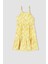 Kız Çocuk Çiçek Desenli Askılı Poplin Elbise W8298A622SP 7