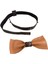 köpek kolyesi hakiki nubuk deri papyon çıtçıt ayarlı taba rengi boyun ölçüsü:25-40cm ayarlamalı dog collar PYN-2 2