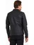 NorthFashion Erkek Siyah Iç Cepli Slim Fit Düz Model Deri Ceket 4
