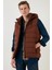 Fermuarlı Slim Fit Kapüşonlu Şişme Yelek Erkek Yelek 5711451 2