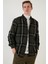 Pamuklu Ekoseli Slim Fit Düğmeli Yaka Gömlek Erkek Gömlek CF23W114653 3