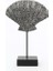 Standlı Dekoratif Deniz Kabuğu Obje Antik Gümüş 22 x 10 x 34 cm AK.IT0076 1