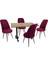 Çipa Laminat - Saray Masa Takımı - Bordo 1