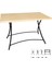 Modern Katlanır Werzalit Tabla Masa (80X120 - Akçaağaç 1
