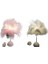Tüy Lampshade Masa Lambası Shades Başucu Masası Gece Lambası Odası Dekor (Pembe) 2