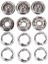 50 Set Metal Pres Saplama Snap Popper Bağlantı Elemanları Halka Dikiş Giyim Düğmeleri (Yurt Dışından) 2