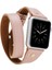 Apple Watch Uyumlu Deri Kordon 42-44-45MM Slim Double Tour Gt Nu1 Pembe 1
