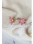 925 Ayar Gümüş Pembe Lotus Çiçeği Küpe - K097201 3