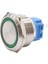 25B-P1-E 25MM Düz Yaylı Işıklı Metal Buton - Yeşil 1
