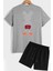 Sırt Baskılı Şort T-Shirt Eşofman Takımı 1