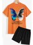 Butterfly Sırt Baskılı Şort T-Shirt Eşofman Takımı 1