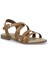 CS21032 2fx Taba Kadın Düz Sandalet 2
