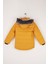Captain Nakışlı Kürklü Kapüşonlu Erkek Çocuk Safran Sarı Şişme Mont 3