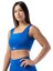 Kadın Kalın Askılı Spor Sütyeni Atlet Esnek Crop Top - Eternity Mavi 3