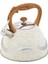1 Adet 3.5l Antik Paslanmaz Çelik Ahşap Saplı Düz Alt Whistling Su Isıtıcısı Kaynar Çay Kettle (Beyaz) | Su Isıtıcılar (Yurt Dışından) 1