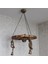 Ahşap Halatlı Teker Avize 60 Cm. 3'lü 1