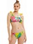Sarı Çiçek Desenli Büstiyer Bikini Takımı 1
