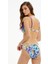 Mor Desenli Straplez Bikini Takımı 2