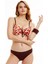 Kadın Oranj Kahveli Desen Kaplı Bikini 1