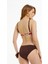 Kadın Oranj Kahveli Desen Kaplı Bikini 2